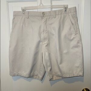 Saltaire Mens Silk Khaki Shorts SIZE 38